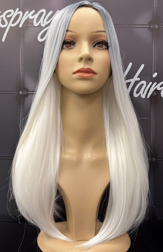 LONG STRAIGHT WHITE D005-1B