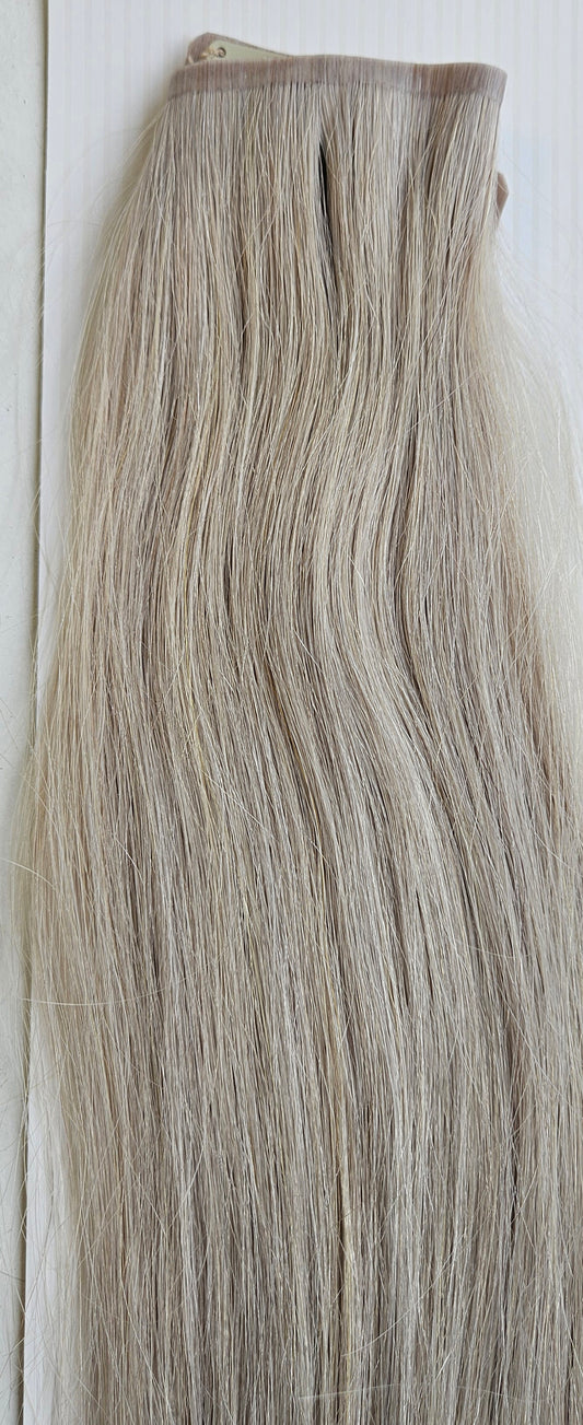 Human Hair Filler Clip-in Light Grey - "16 inches