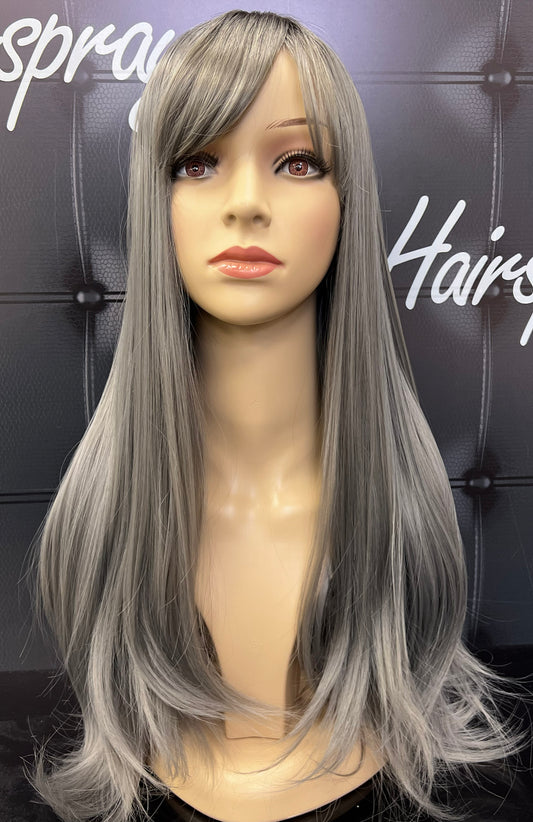 MADISON WIG COLOR OMBRÉ GREY BLACK