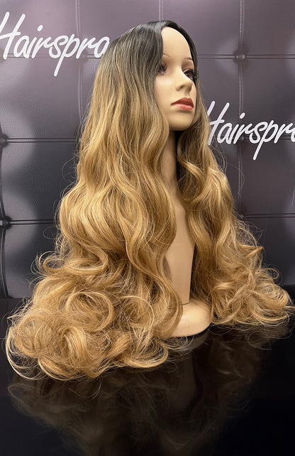 WAVY SYNTHETIC WIG AS01 T1B BROWN