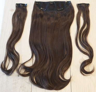 6 Chocolate Brown Kate 3 Piece Wavy Clip-in 22inch