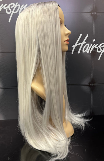 MADISON LONG WIG ROOTED SILVER