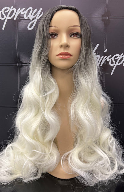 WAVY SYNTHETIC WIG AS01 BLACK/BLONDE
