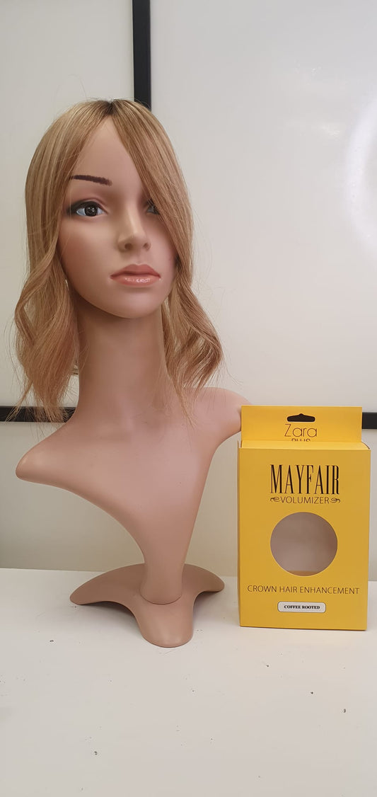 ZARA Medium Human Hair Topper COFFFEE ROOTED