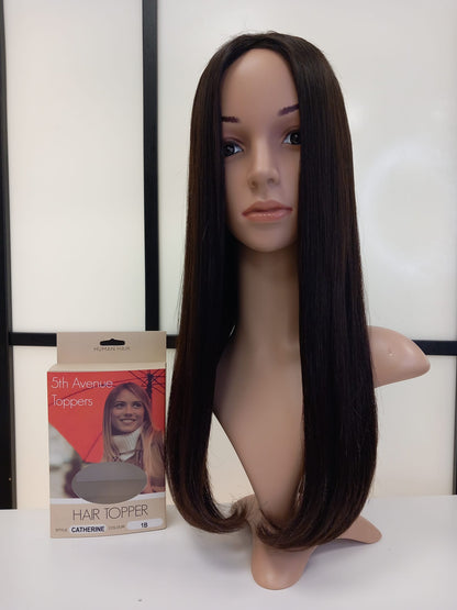 Catherine Human Hair Topper Colour 1B