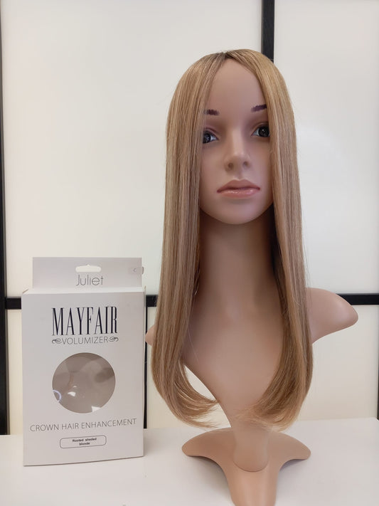 Juliet Human Hair Topper Rooted Sheded Blonde