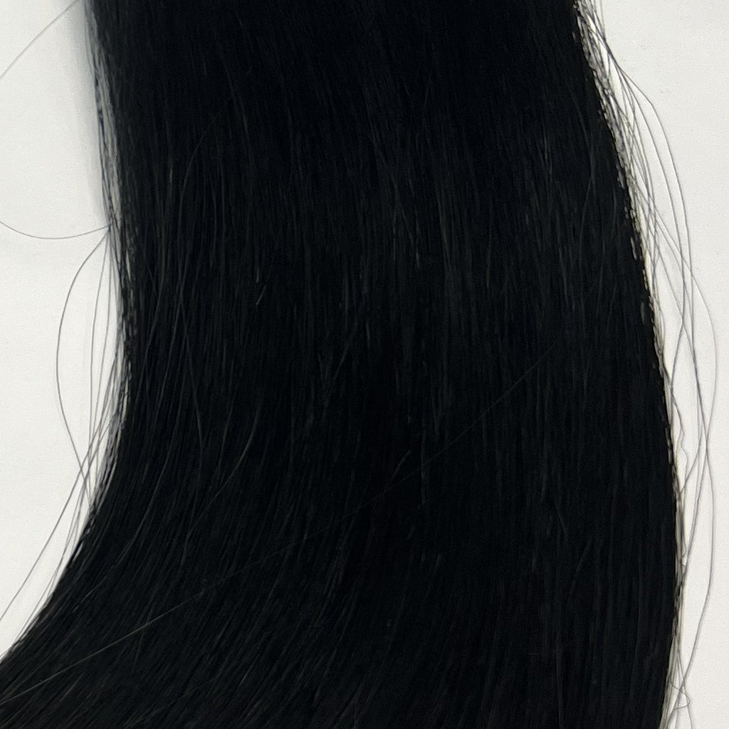 Colour BLACK Invisible Length Human Hair Extensions