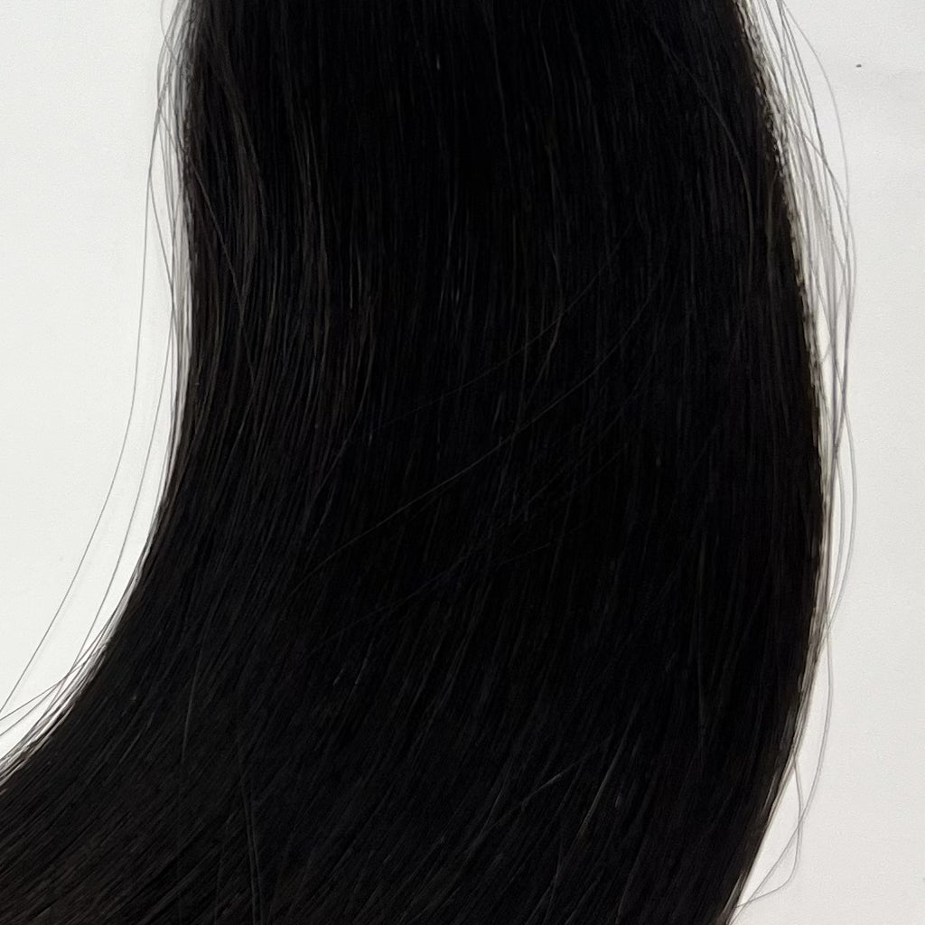 Colour OFF BLACK Invisible Length Human Hair Extensions