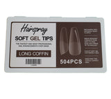 LONG COFFIN - Soft Gel Tips - 504pcs