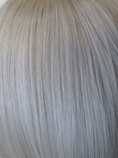 ZARA Medium Human Hair Topper WHITE MIX