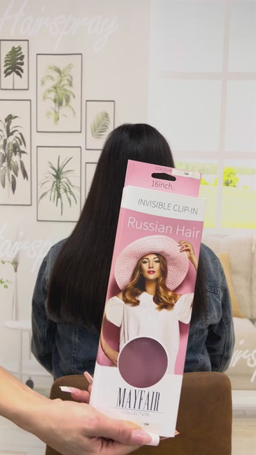 10/22 Cool Blond/Lowlights Mixed (2 Tones) Russian Hair Invisible Clip-in 16inch