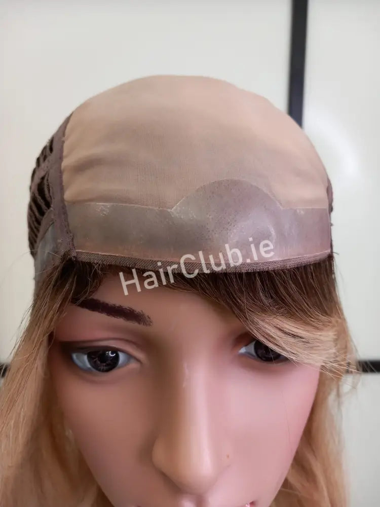 Victoria Human Hair Wig Coffee Rooted