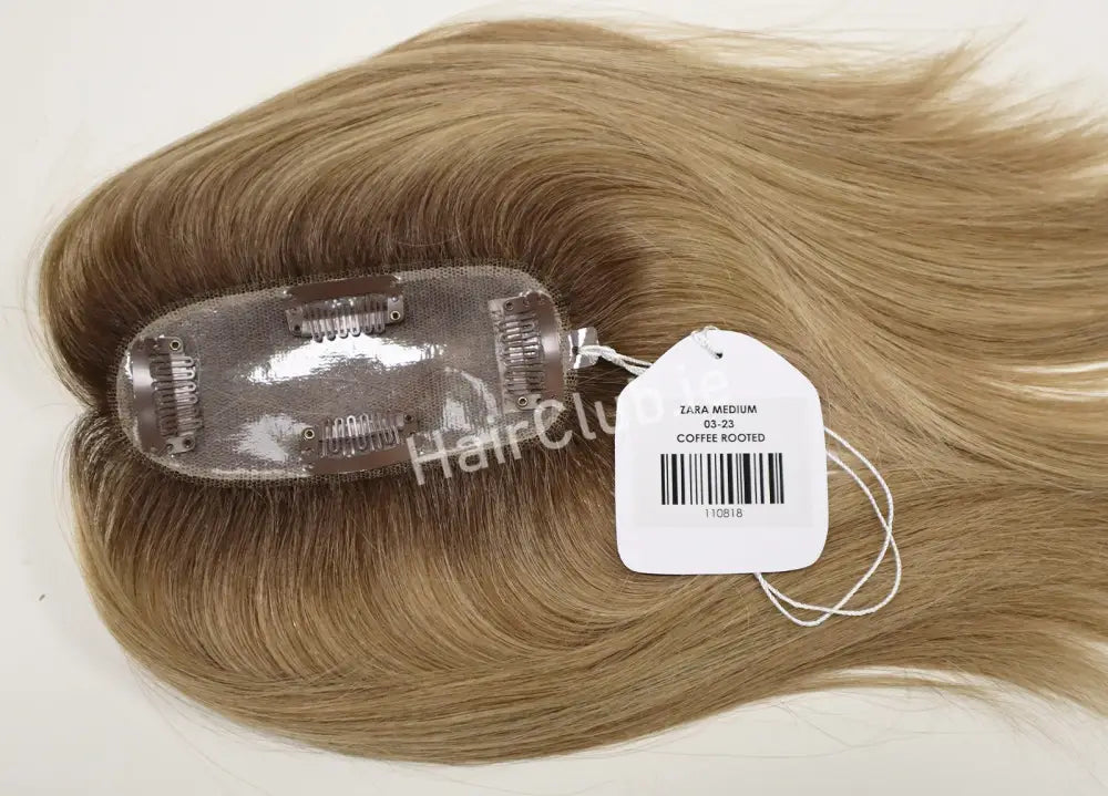 Zara Medium Human Hair Topper Cofffee Rooted Toppers