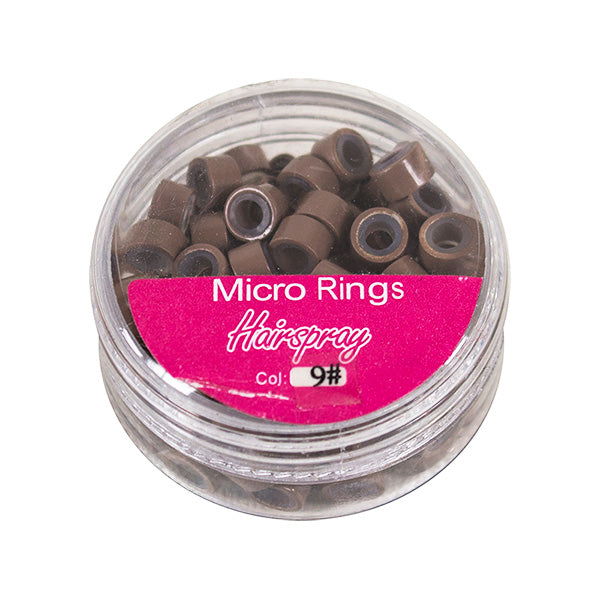 Micro Rings Pink 0.4mm with Sillicone Colour 9