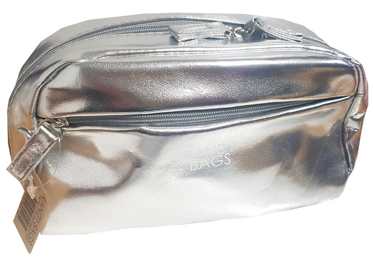 Metalic Silver Make Up Bag