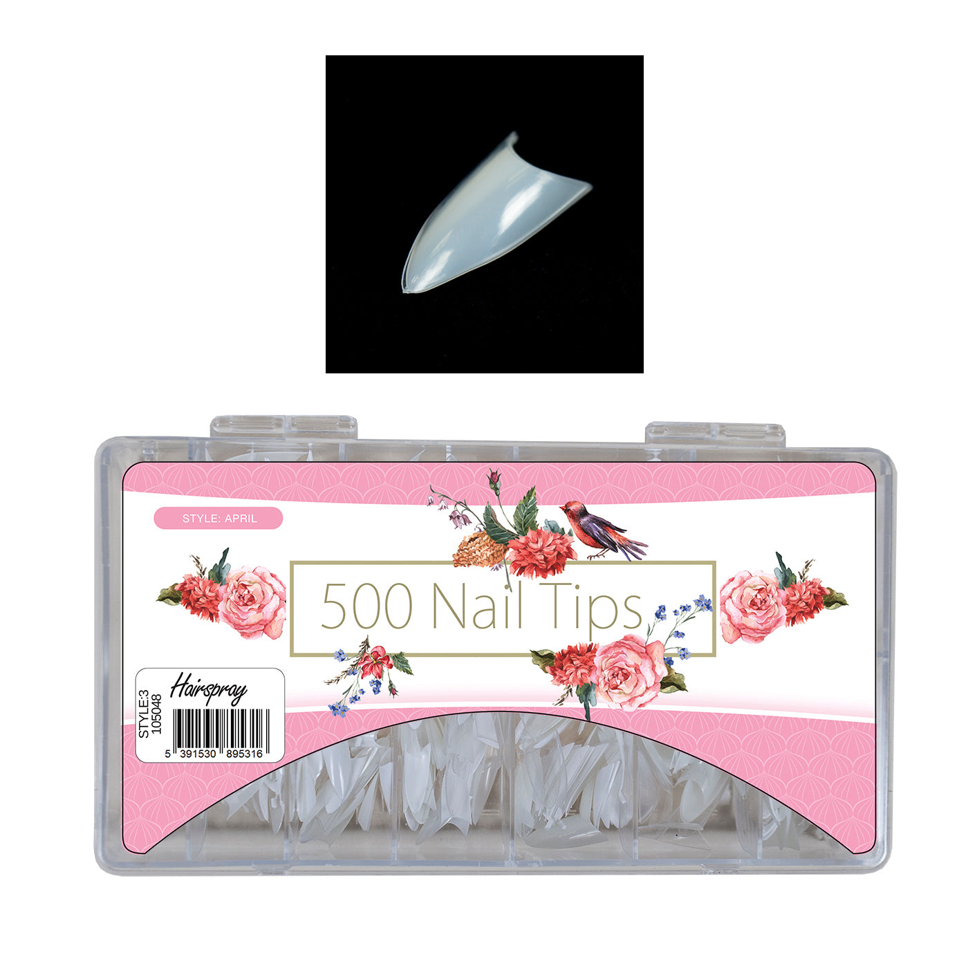 HS 500 Professional Nail Tips (No Glue Included)