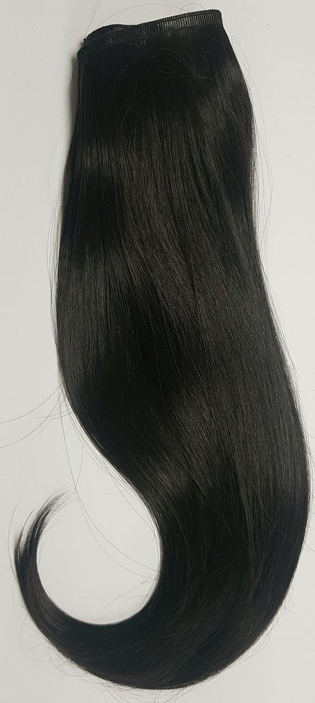 4 DARK BROWN Russian Hair Invisible Clip-in 16" Synthetic