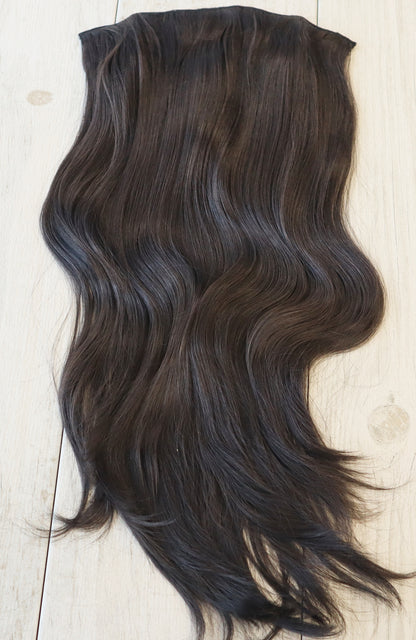 4 Dark Brown - Bardo Long Layered Clip-in Extensions