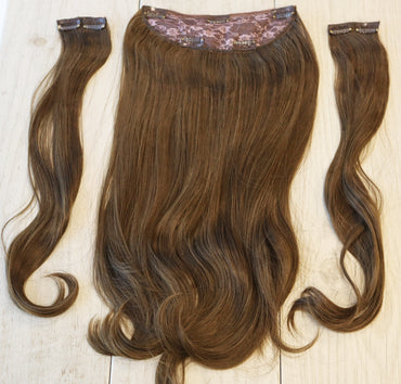 8 Neutral Light Brown Kate 3 Piece Wavy Clip-in 22inch