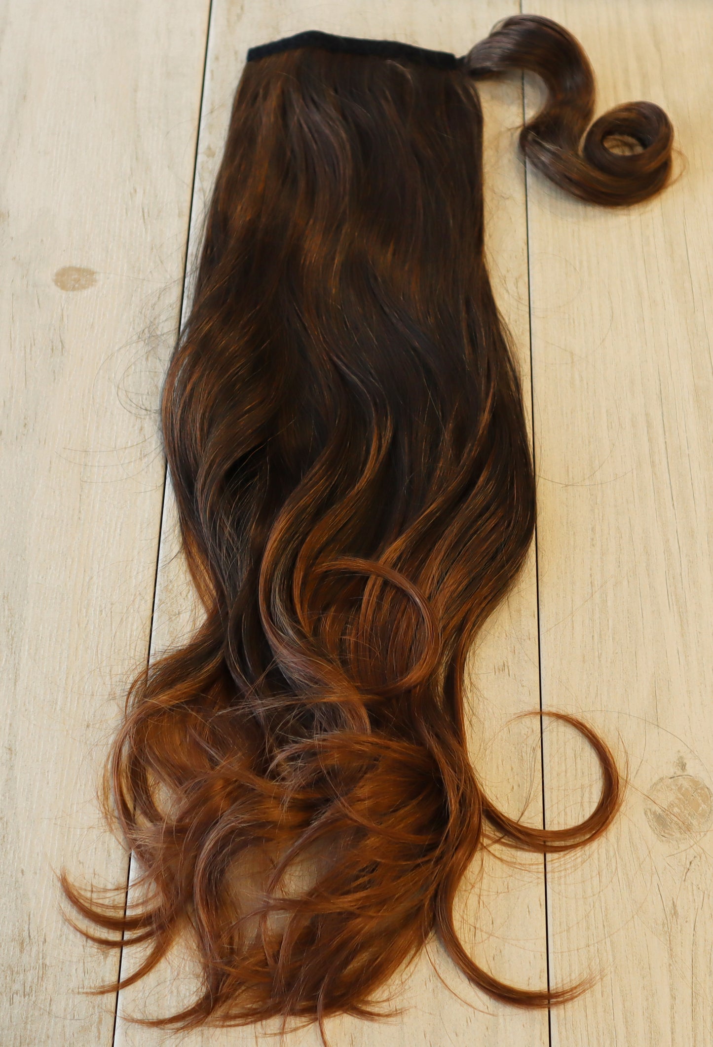 Ginger Brown Grande Wavy Ponytail 28inch