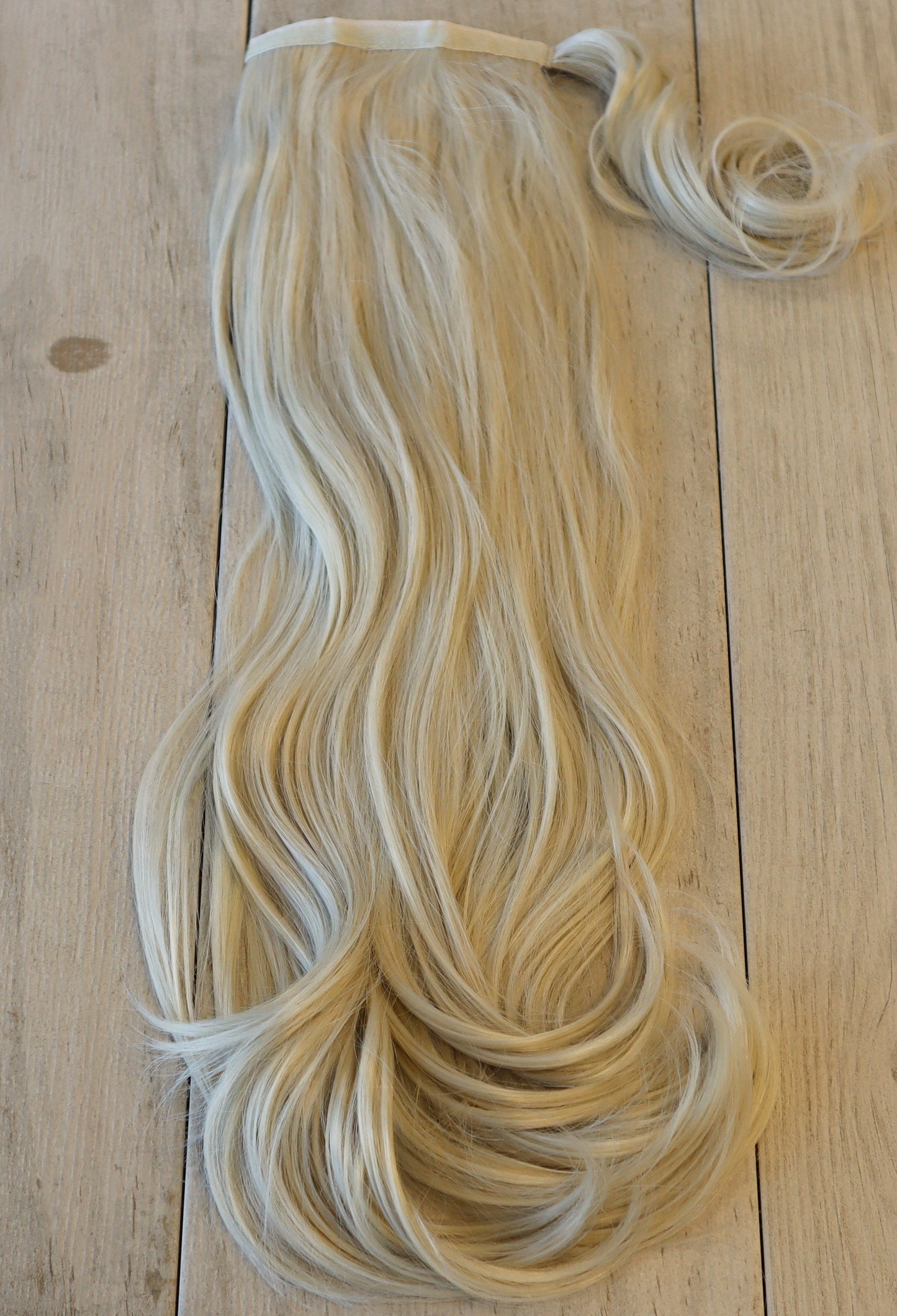 Light Ash Blonde Grande Wavy Ponytail 28inch