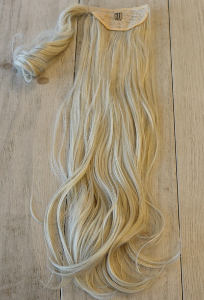 Light Ash Blonde Grande Wavy Ponytail 28inch