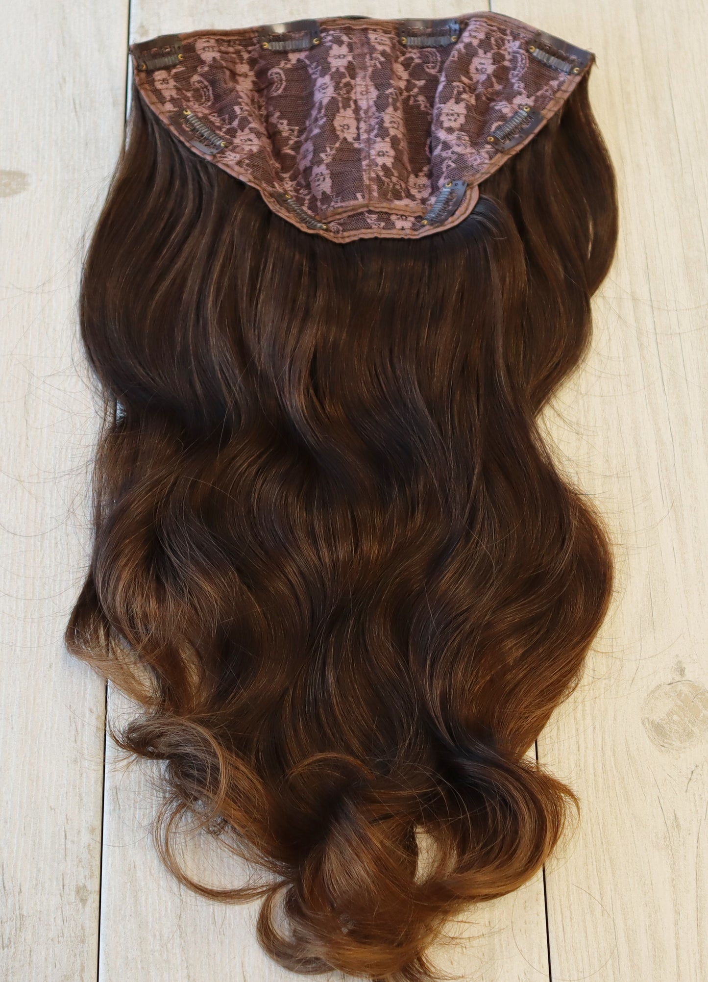 Ginger Brown Moroccan Extra Long Wavy Clip-in