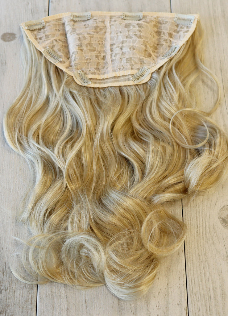Light Gold Blonde Moroccan Extra Long Wavy Clip-in