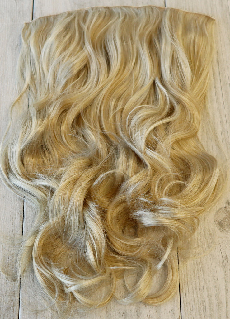 Light Gold Blonde Moroccan Extra Long Wavy Clip-in