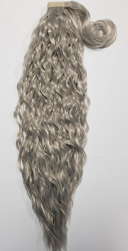 Silver Ice Spiral Curl Ponytail 28inch