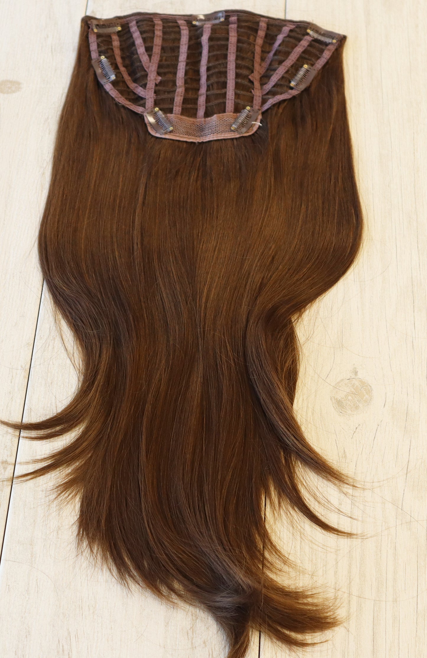 Warm Brown - Bardo Long Layered Clip-in Extensions