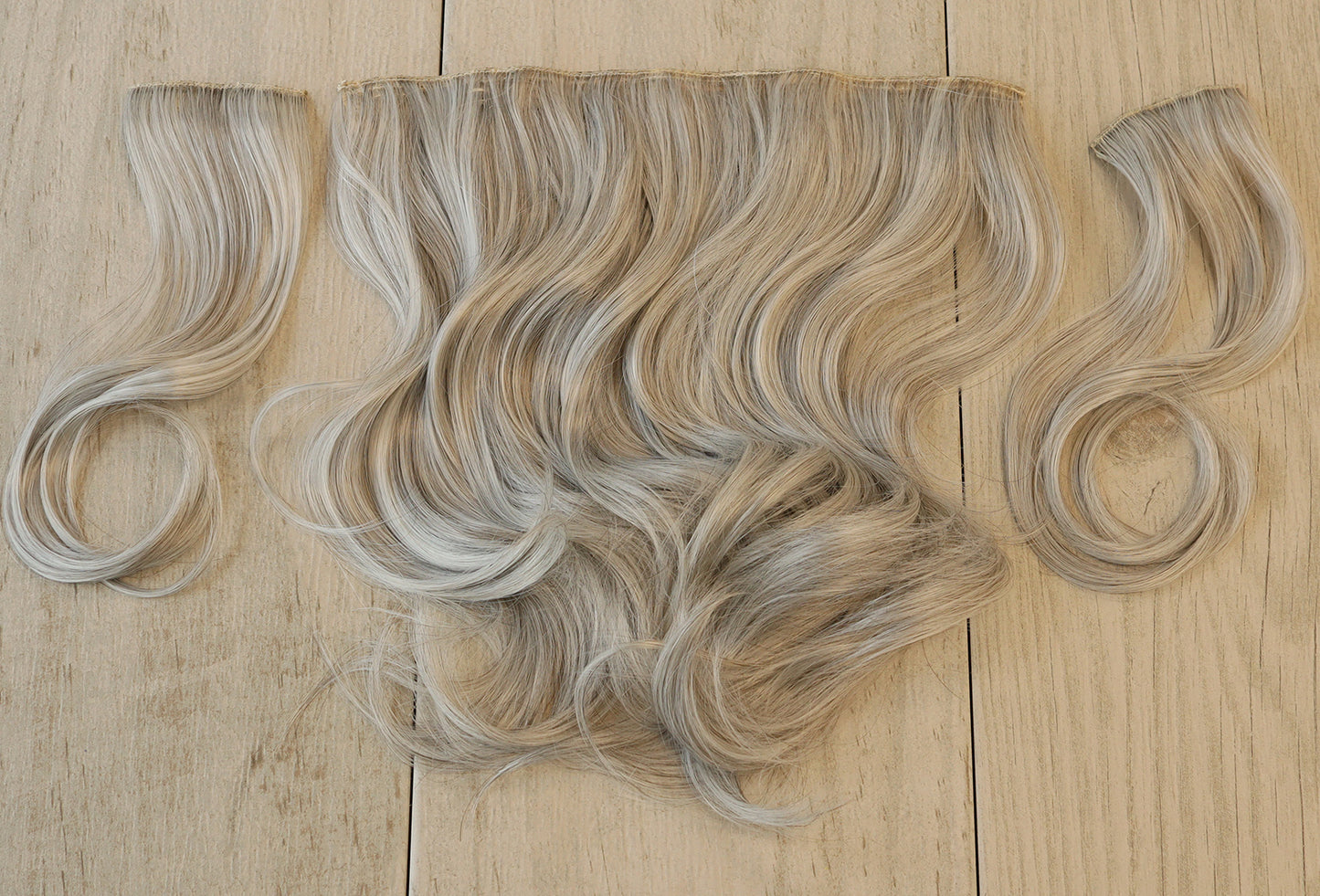 Light Ash Gray Petite Wavy Clip-in (3 Piece)